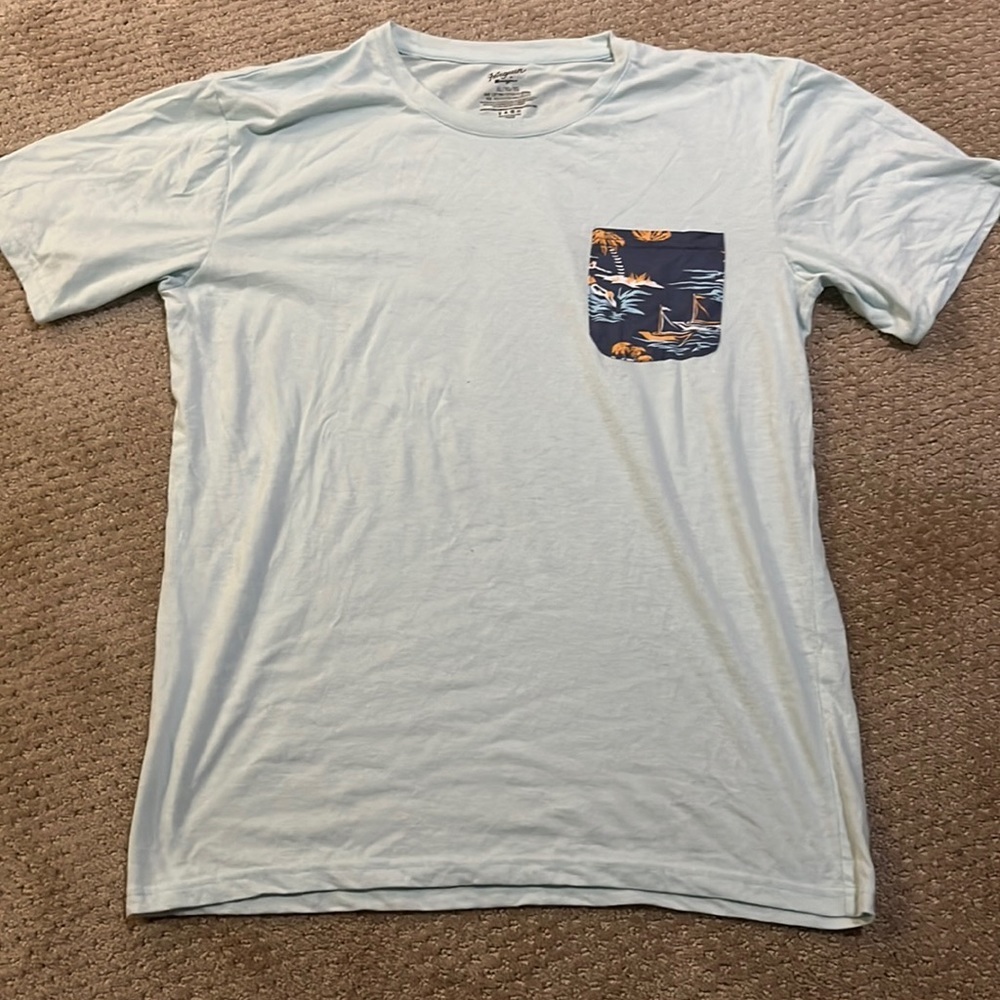 Penguin blue sailboat pocket T-shirt